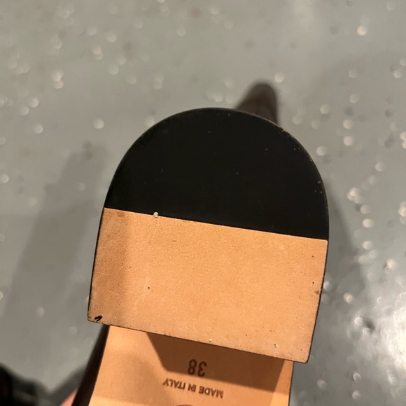 100% AUTH Chanel 14A G30170 Square Toe Brown Leather Boots Sz 38 $1875 - Picture 11 of 14